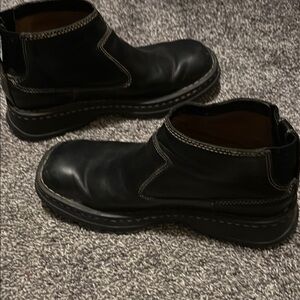 Born Black Ankle Boots with Stitch Detail